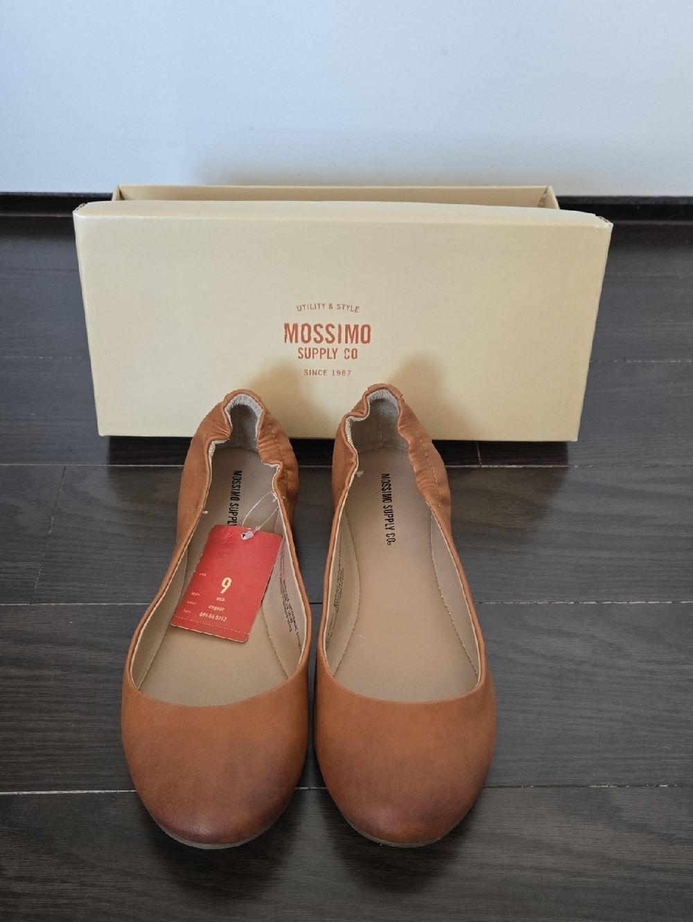 Mossimo Supply Co. Women’s Brown Elastic-Back Ballet Flats